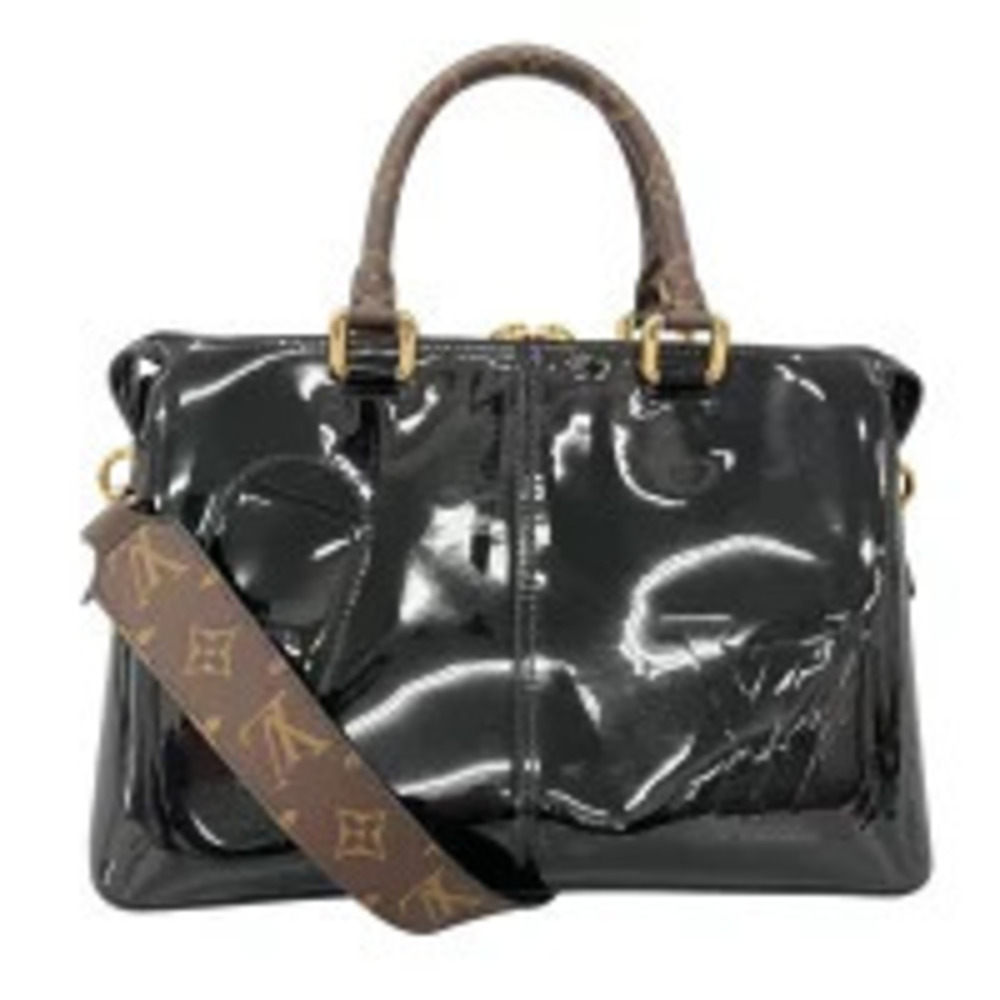 Louis Vuitton Tote Miroir LV Monogram Canvas Crossbody Bag Black